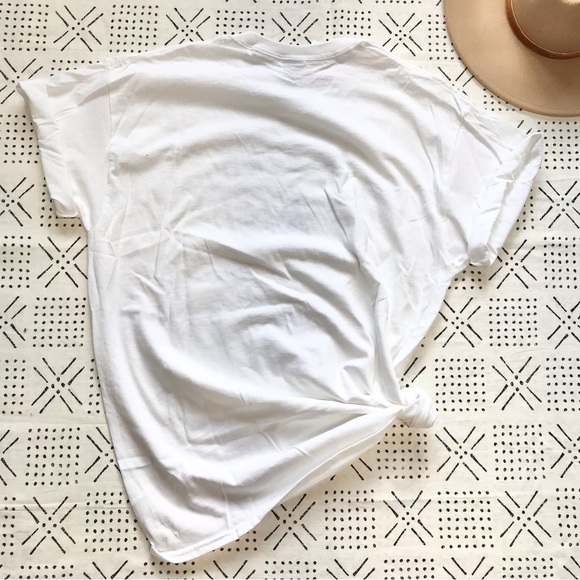 WHITE ROCK & ROLL STAR GRAPHIC T SHIRT - Picture 2 of 5